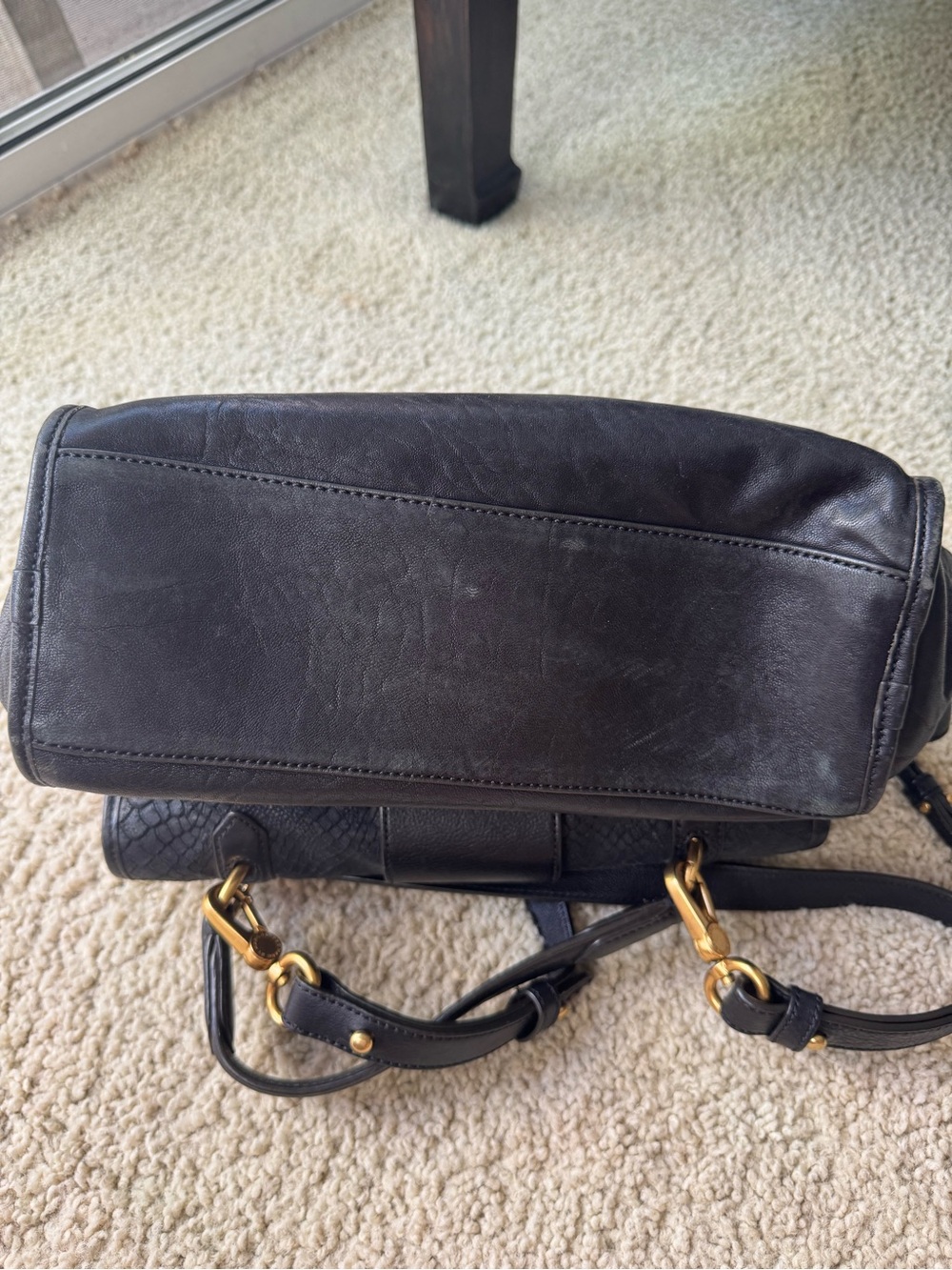 Marc By Marc Jacobs Black Textured Flap Top-Handle Satchel - Picture 10 of 11